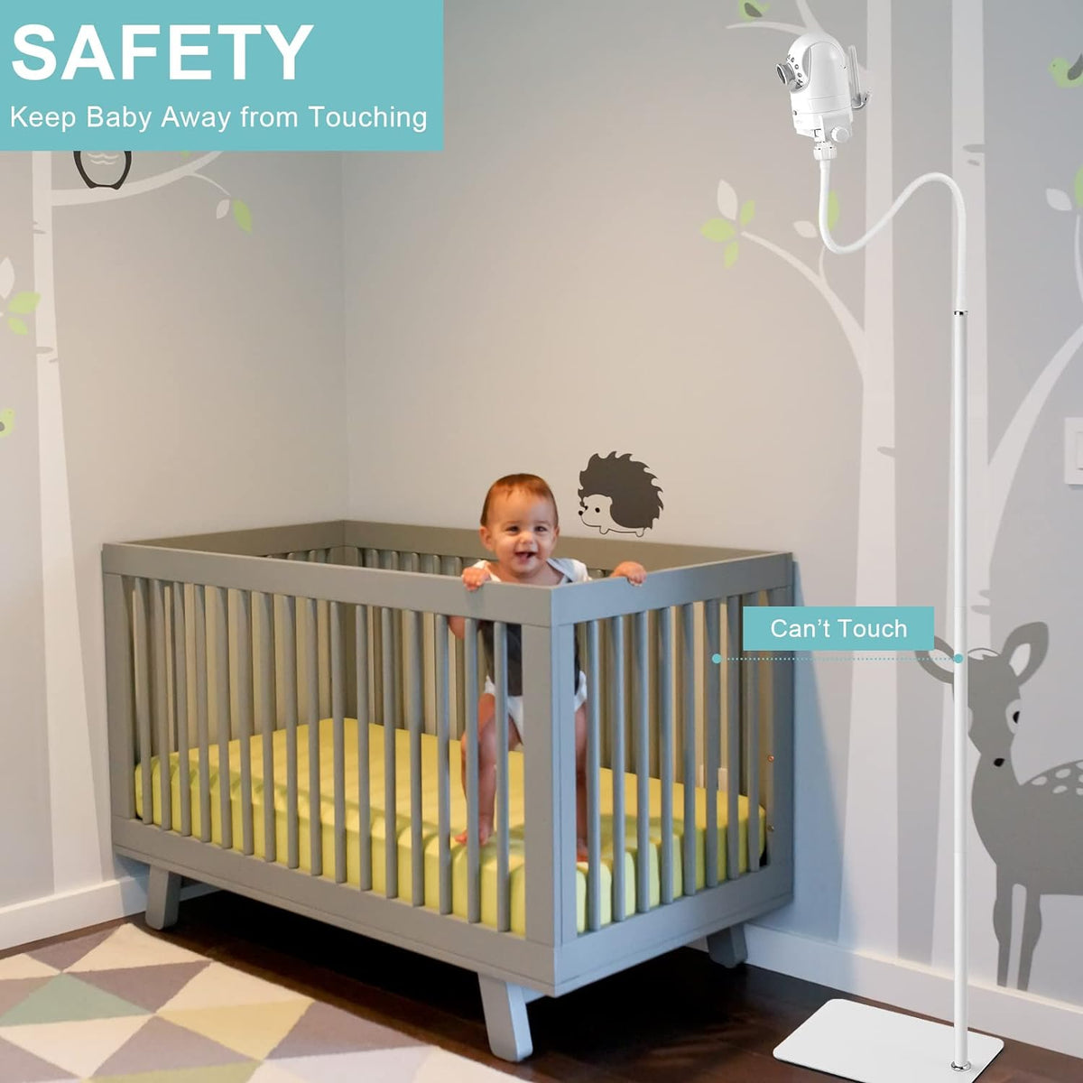 Baby Monitor Floor Stand Holder Compatible with Infant Optics DXR-8 Pro,Nanit Pr