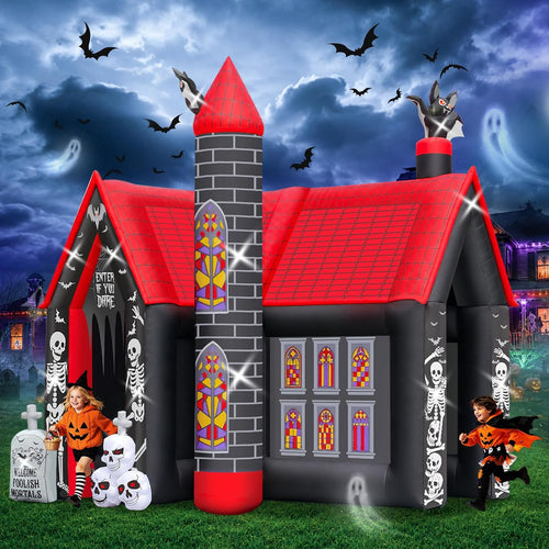 10FT Halloween Inflatable Archway,L-Shape Haunted House Inflatable