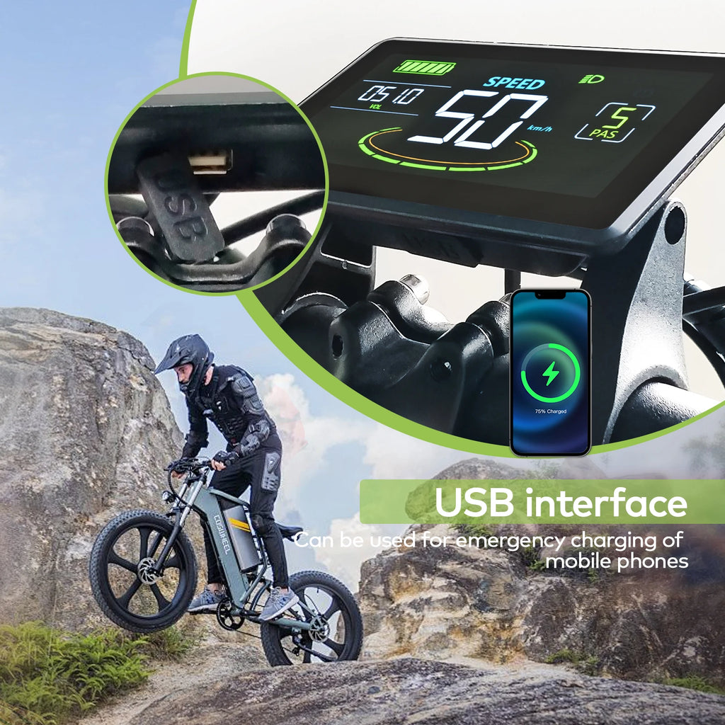 H6C Bicycle Computer Large Screen Led Cycling Computer Odometer Accurate Waterproof Bicycle Speedometer E Bike Accessories