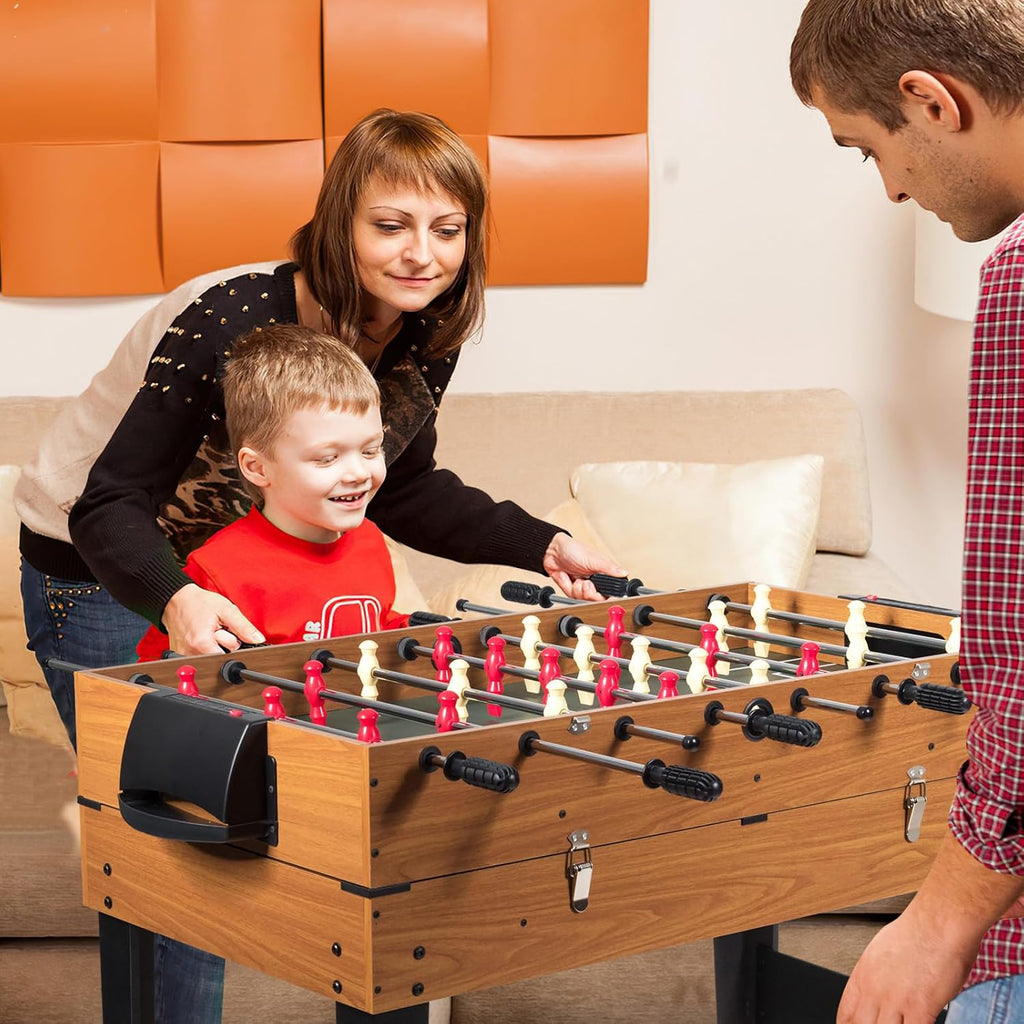 3-In-1 Multi Game Table, 48 Inch Combination Game Tables with Foosball, Hockey, Billiards, Combo Game Table Set for Adults Kids Gifts Family Night Arcade Game Room