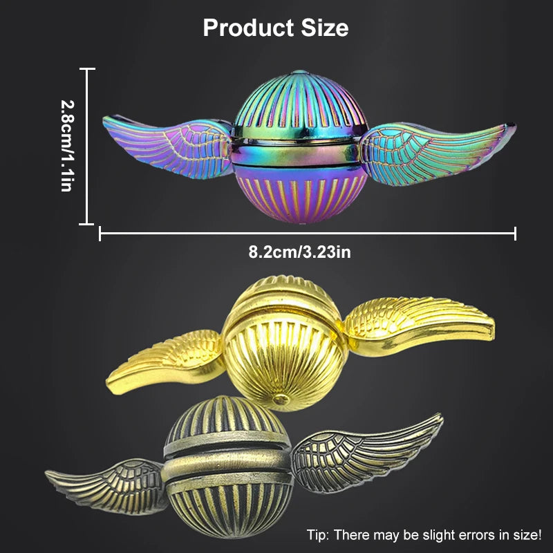 EDC Fingertip Spinning Gyroscope Fidget Spinner anti Stress Toys for Kids & Adults Rotating Metal Orb Desktop Stress Relief Toy
