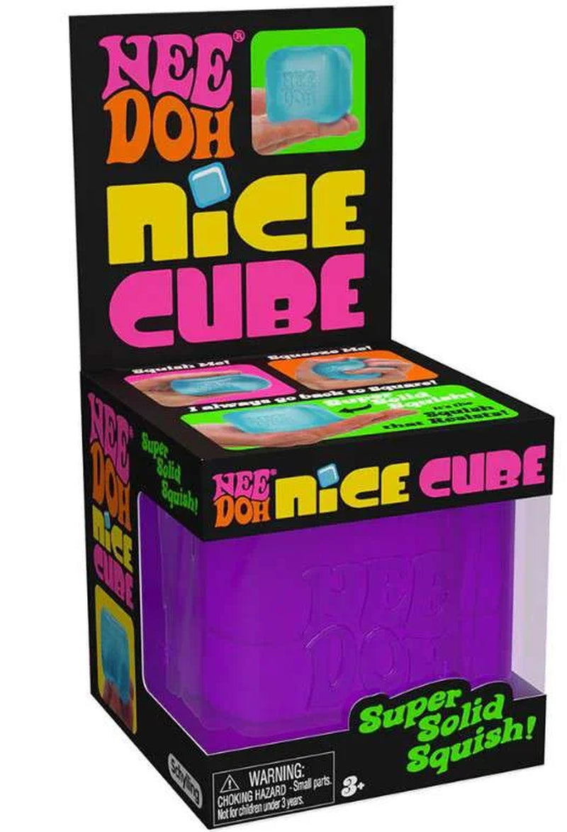 Schylling  Nice Cube Squish Toy, Ages 3+ (Purple), 1Ct