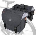 Bike Panniers, 35L Waterproof Panniers Bike Saddle Bags for Rear Rack, Expandable Double Bicycle Trunk Bag with Reflective Strips,E-Bike Accessories for Commute and Mountain Cycling Travel