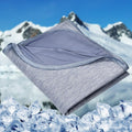 Cooling Blanket for Hot Sleepers Throw, Blue 50"X70" | Dual-Sided Mica Nylon Cool, Q-Max 0.439 Instant Cool, Lightweight & Breathable for Night Sweats & Menopause, Machine Washable