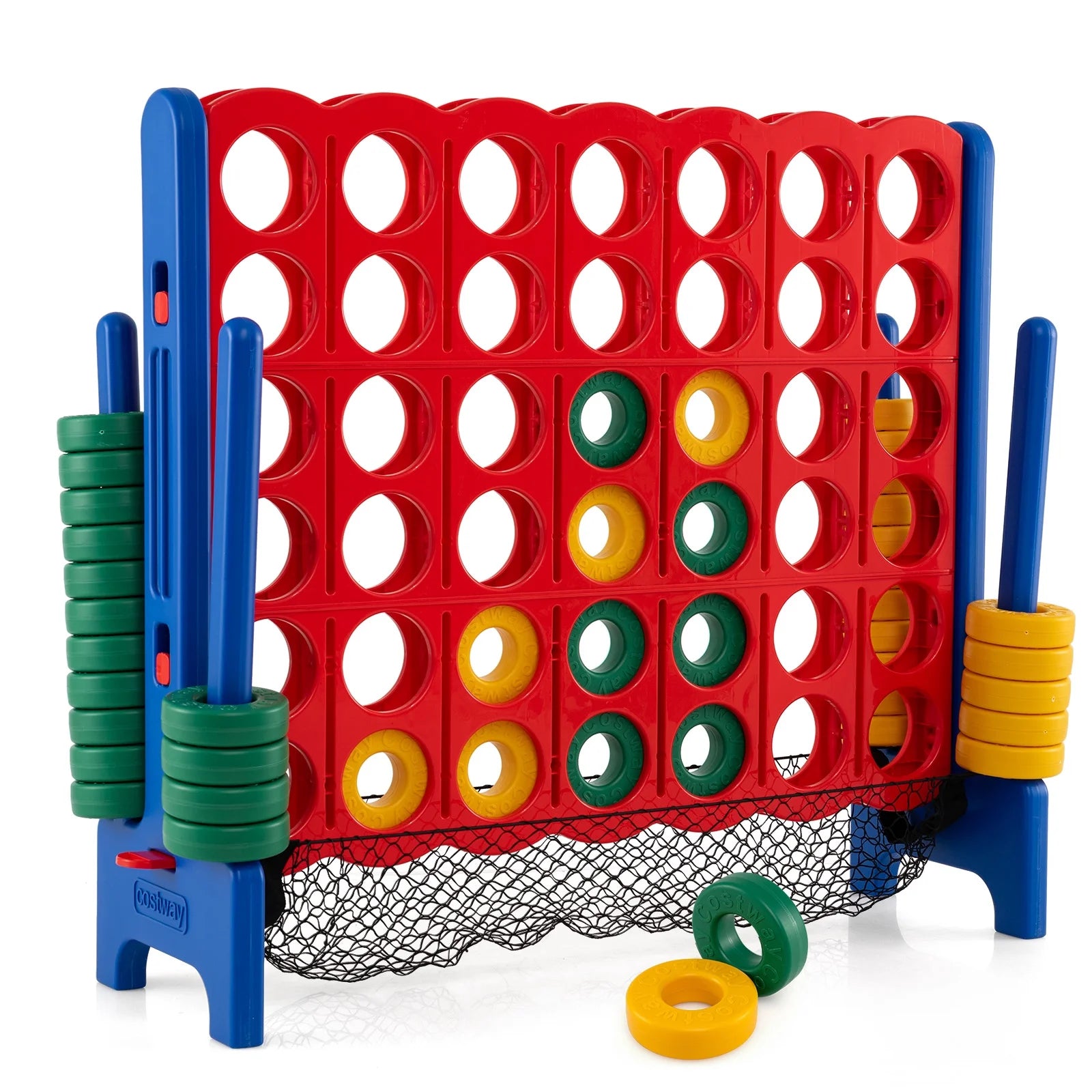 4-To-Score Giant Game Set 4-In-A-Row Connect Game with Storage Net for Kids & Adult