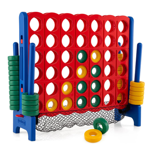 4-To-Score Giant Game Set 4-In-A-Row Connect Game with Storage Net for Kids & Adult