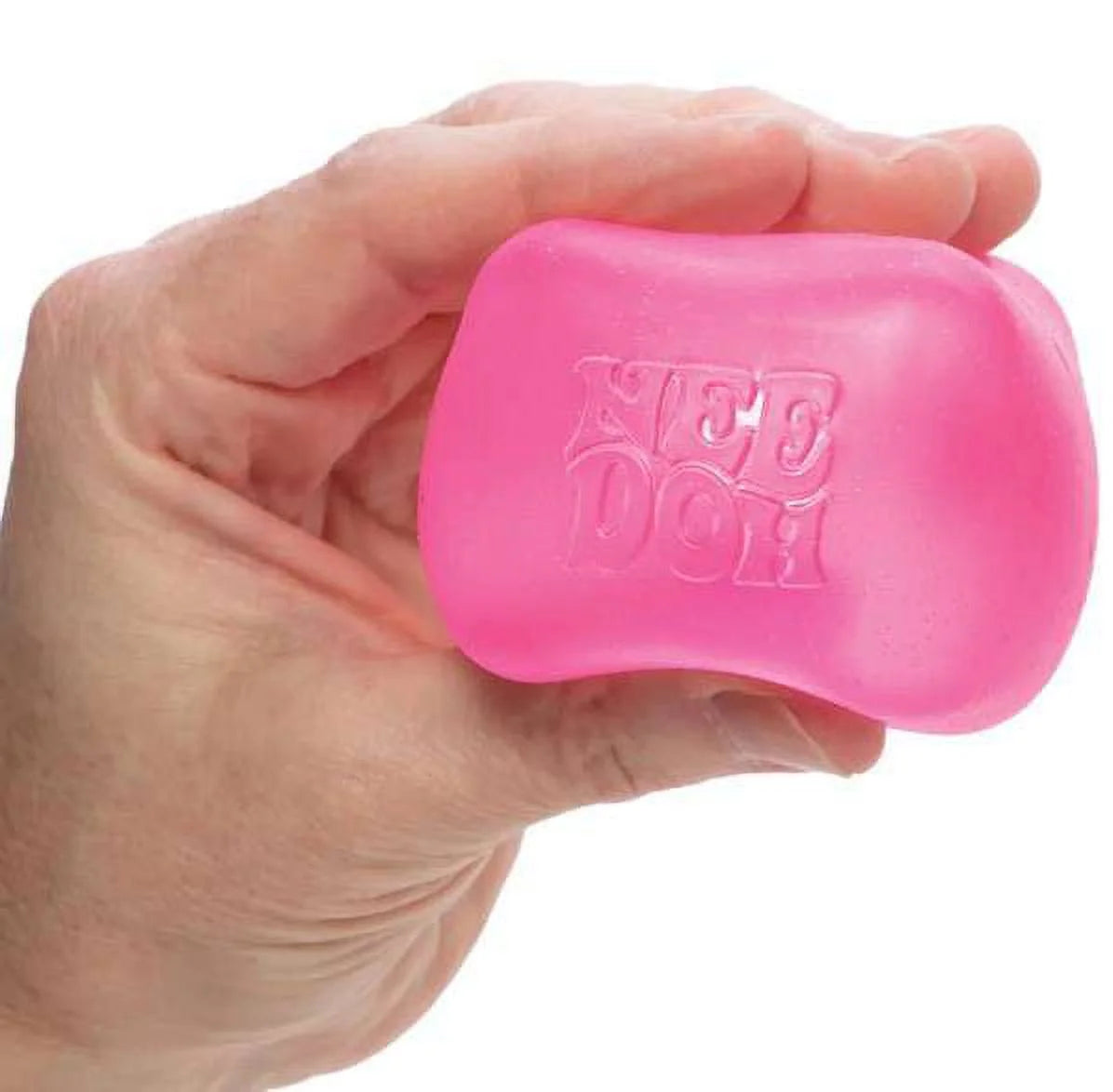 Nee Doh Nice Cube Squish Toy, Ages 3+ (Pink), 1Ct