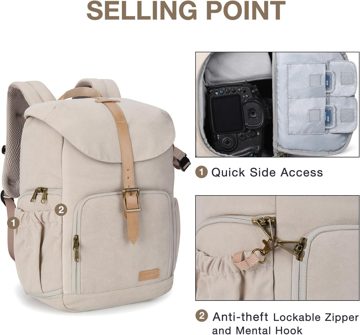 Camera Backpack DSLR Camera Bag Backpacks for Photographers
