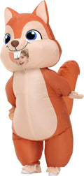 Inflatable Squirrel Costume Kids Thanksgiving Inflatable Costume Christmas Blow up Squirrel Costumes Halloween Inflatable Suit for Boys Girls
