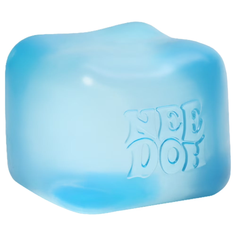 Nee Doh Nice Cube Squish Toy, Ages 3+ (Blue), 1Ct
