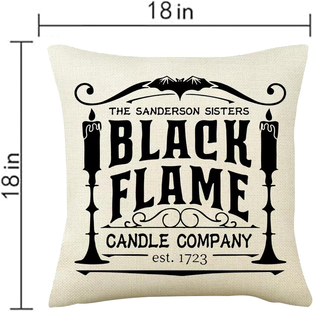 Halloween Decorations Pillow Covers 18X18 Set of 4 Halloween Decor Hocus Pocus Farmhouse Saying Fall Decor Pillows for Home Sofa Couch