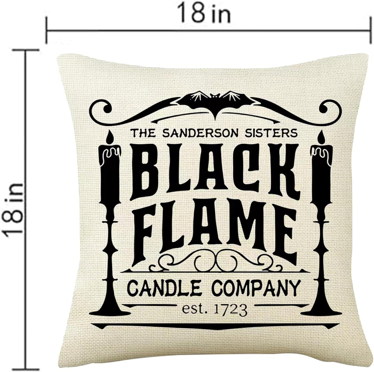 Halloween Decorations Pillow Covers 18X18 Set of 4 Halloween Decor Hocus Pocus Farmhouse Saying Fall Decor Pillows for Home Sofa Couch