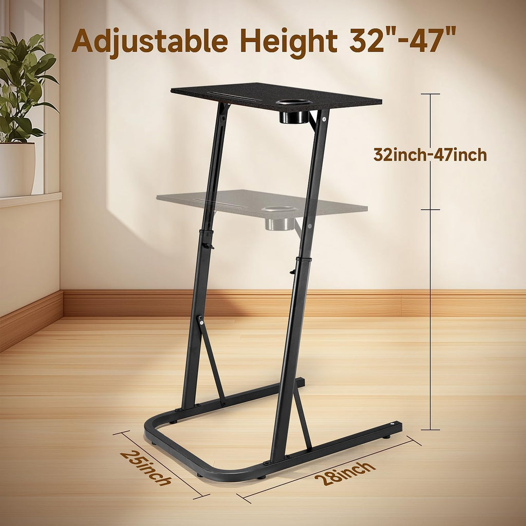 Adjustable Height Standing Desk for Walking Pad Treadmill，For Cycling | Stand Table for Treadmill Walking Pad, Bike/Walking Pad/Treadmill Trainer Desk Stand, Attachment, Bar for Walking Pad
