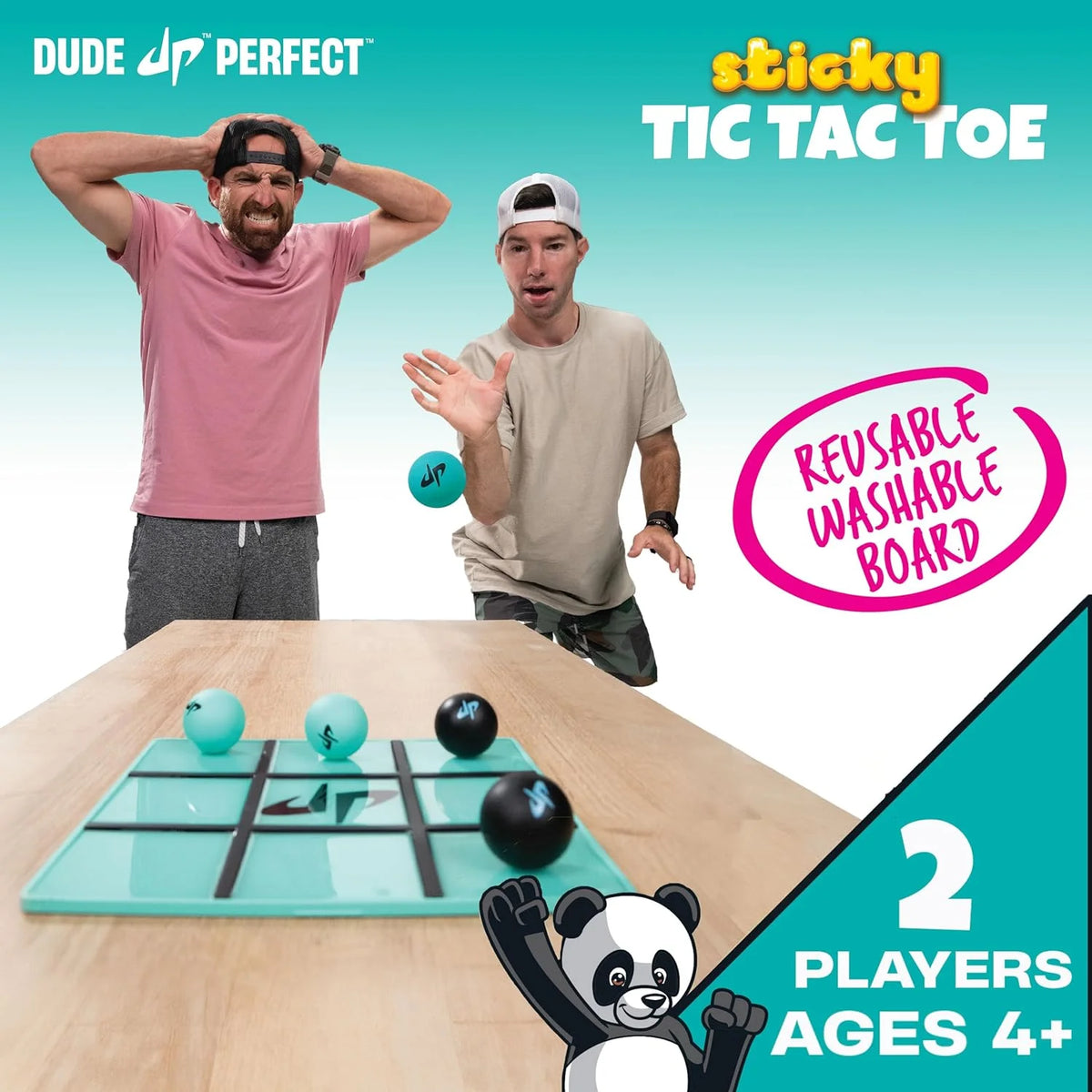 Sticky Tic Tac Toe, Kids Tabletop Activity, for Family Game Night, Perfect for a Gift and Parties, 2 Players, Ages 4+