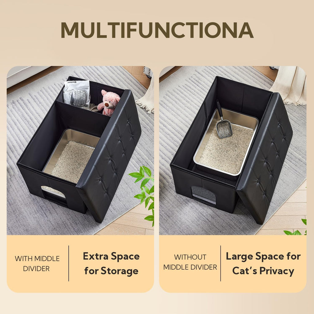 Cat Litter Box Enclosure Furniture Odor Control, Extra Large