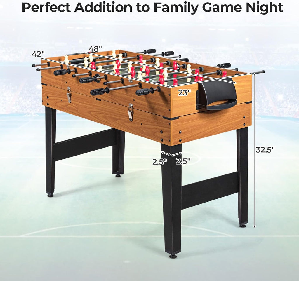 3-In-1 Multi Game Table, 48 Inch Combination Game Tables with Foosball, Hockey, Billiards, Combo Game Table Set for Adults Kids Gifts Family Night Arcade Game Room