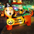 Halloween Inflatable 5 FT Halloween Dog Decorations, Halloween Inflatable Dog with Built-In Lights, Halloween Decorations Outdoor Clearance for Halloween/Holiday/Garden/Yard