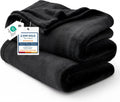 Bedsure Gentlesoft Fleece Throw Blanket for Couch Black - Lightweight Plush Fuzzy Cozy Soft Halloween Blankets and Throws for Sofa, 50X60 Inches