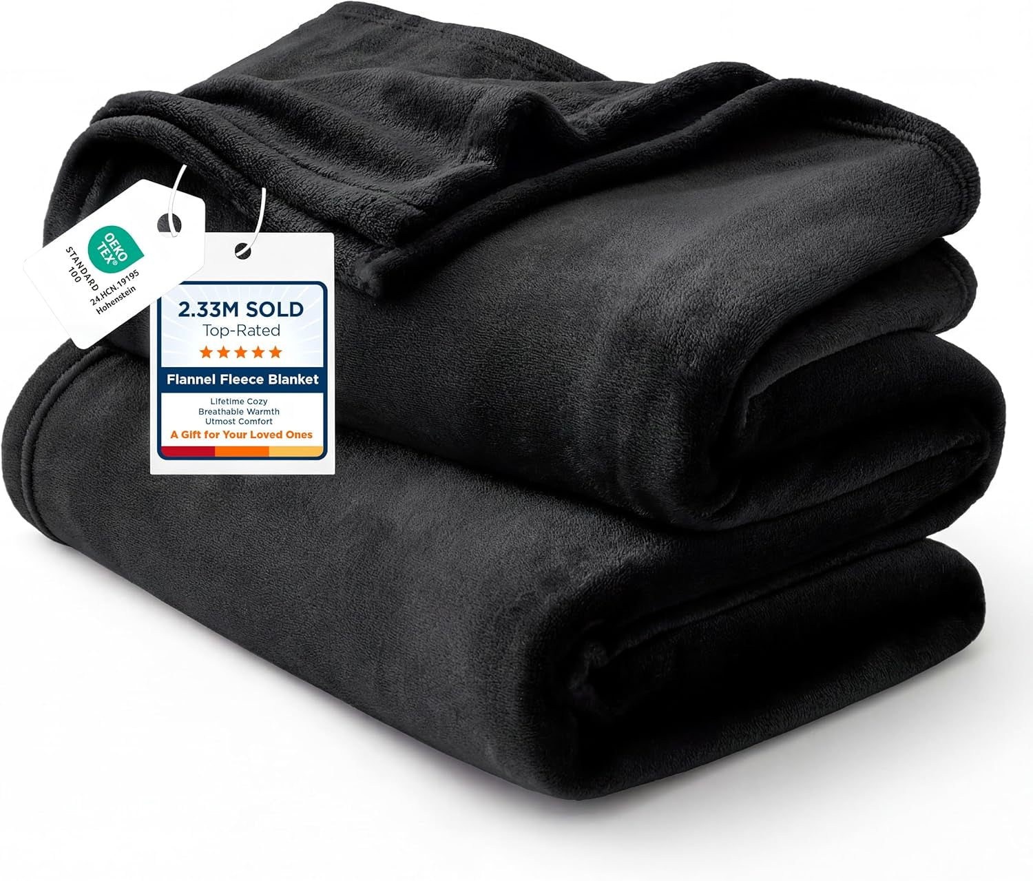 Bedsure Gentlesoft Fleece Throw Blanket for Couch Black - Lightweight Plush Fuzzy Cozy Soft Halloween Blankets and Throws for Sofa, 50X60 Inches