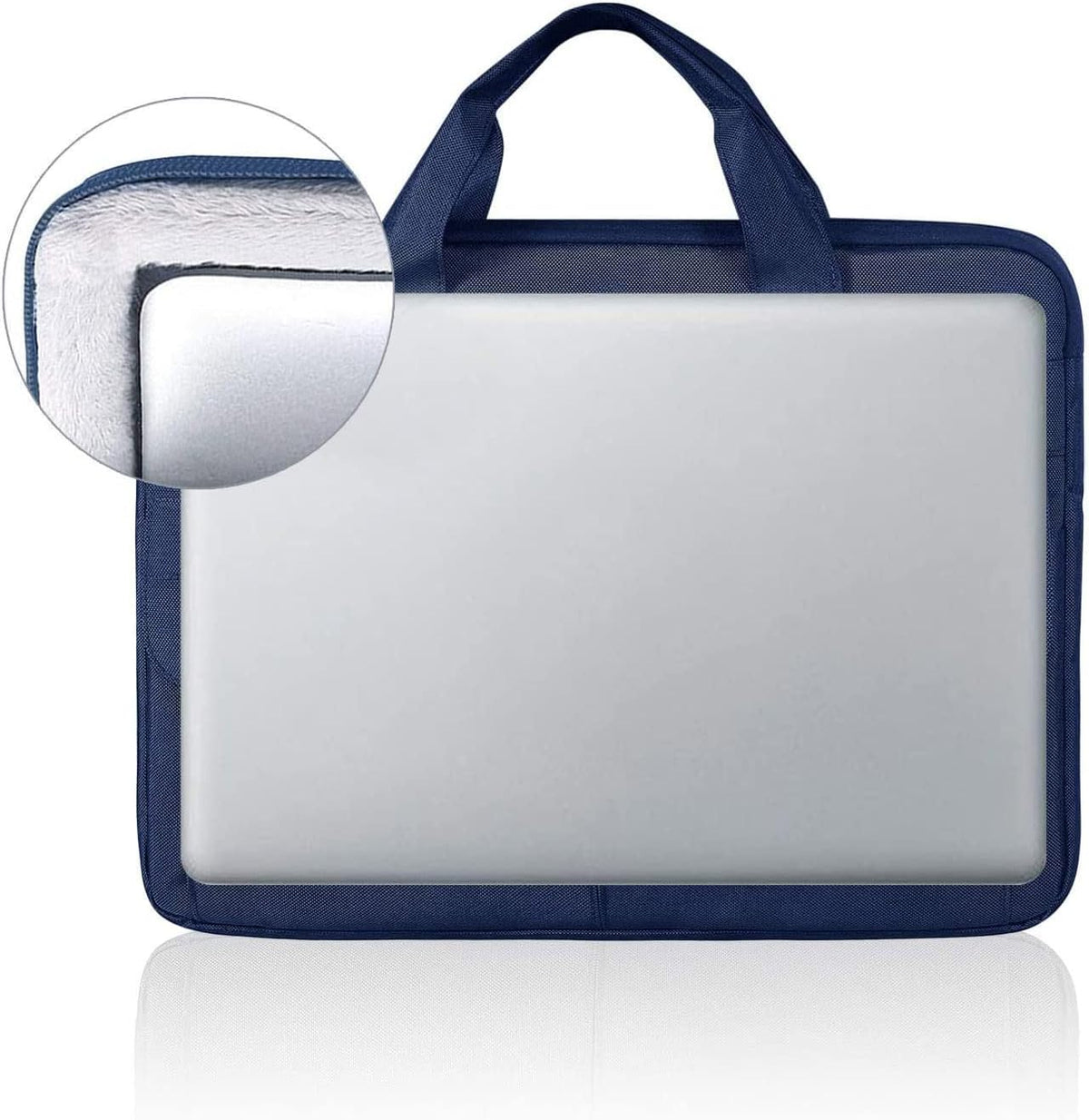 15.6 Inch Laptop Bag with Shoulder Strap, Water-Resistant, Blue