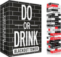 Blackout Tower Game Night Drinking Games for Adults with 54 Blocks and Challenges