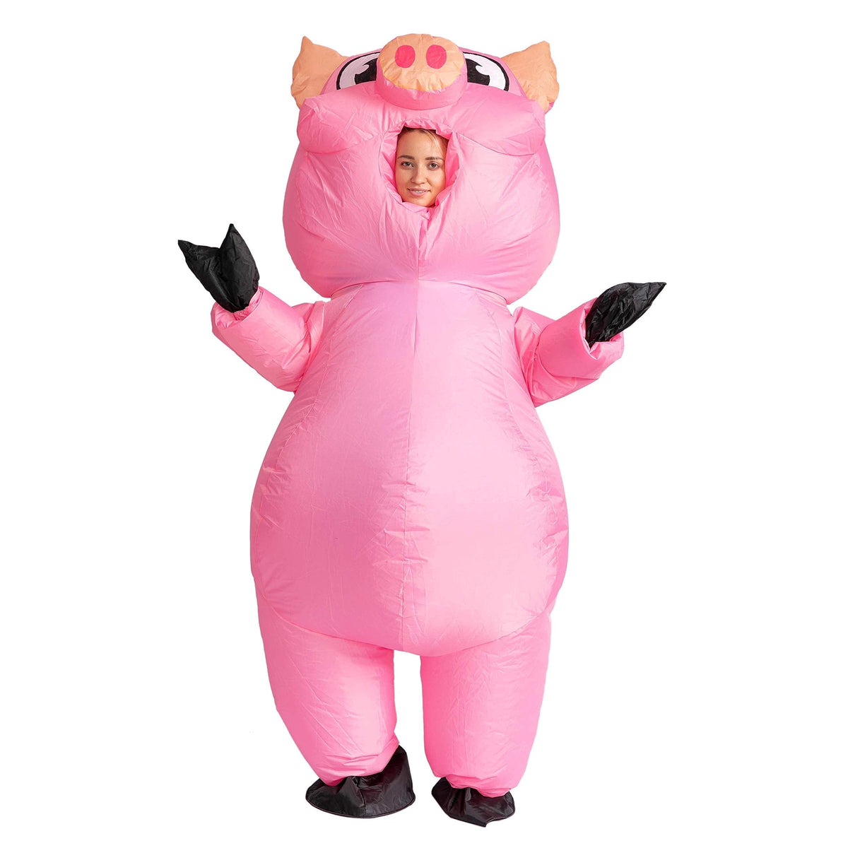Adult Inflatable Pig Costume, Air Blow up Pink Piggy Inflatable Costume for Halloween Party, Cosplay, Role Play and Themed Dress Up