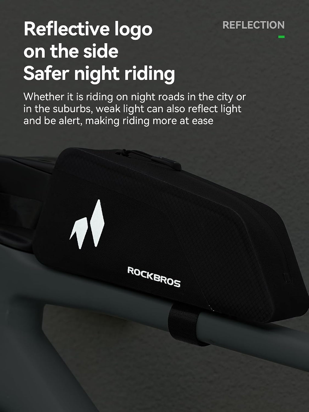 Top Tube Bike Frame Bag with Support Plate Waterproof Front Bag