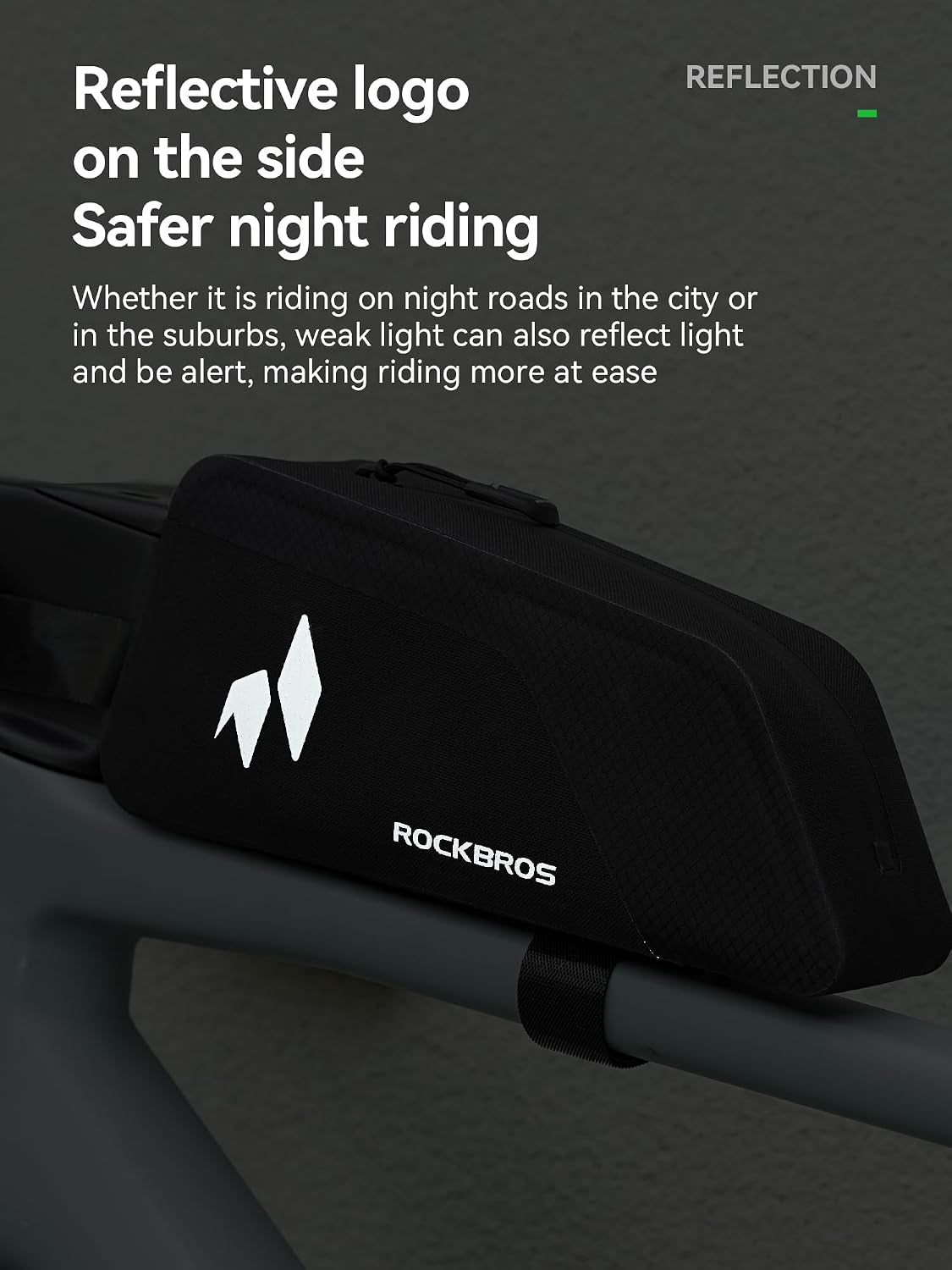 Top Tube Bike Frame Bag with Support Plate Waterproof Front Bag