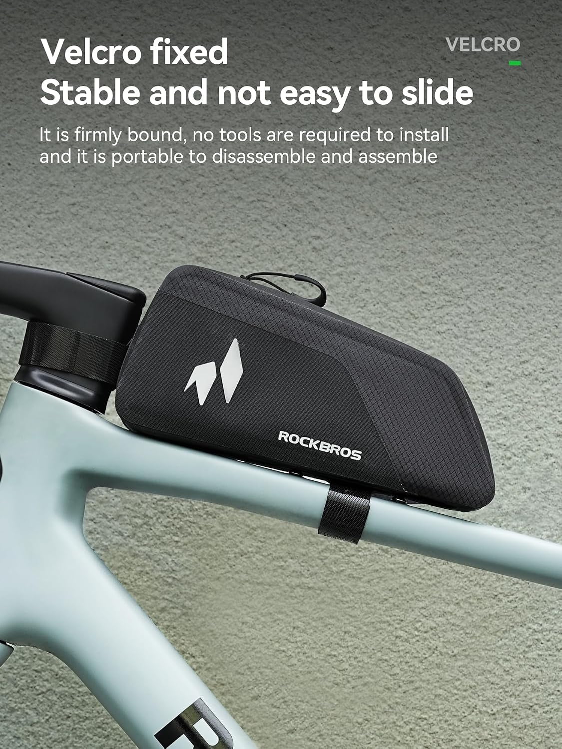 Top Tube Bike Frame Bag with Support Plate Waterproof Front Bag