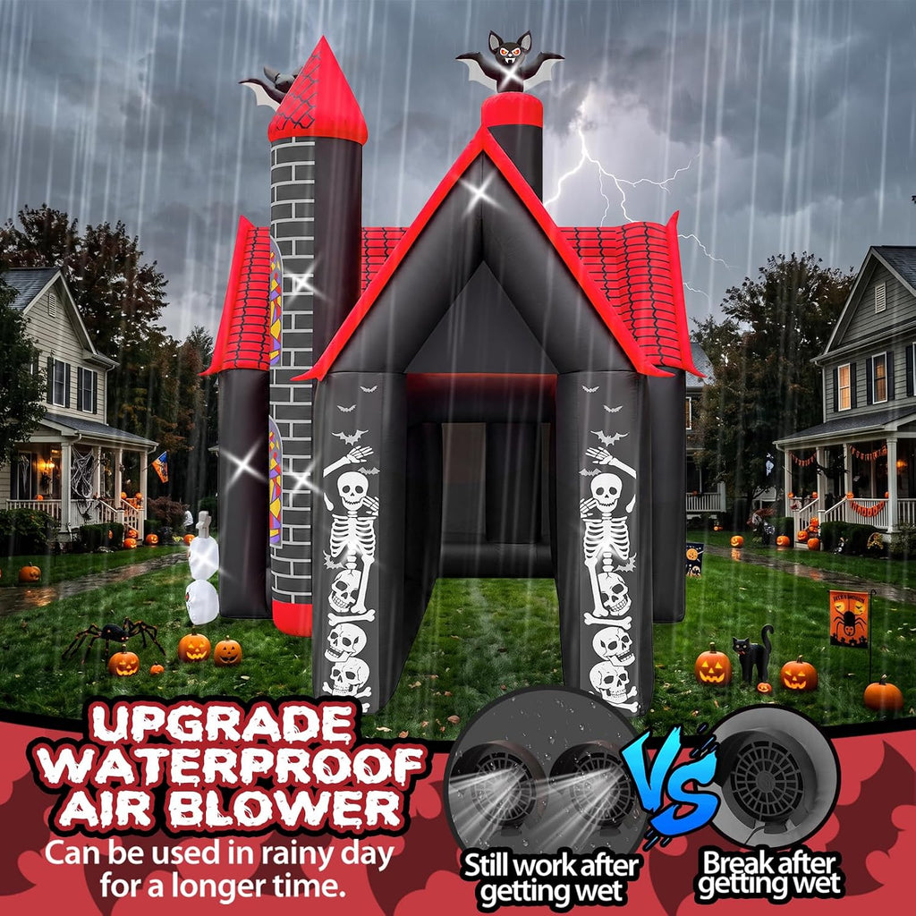 10FT Halloween Inflatable Archway,L-Shape Haunted House Inflatable