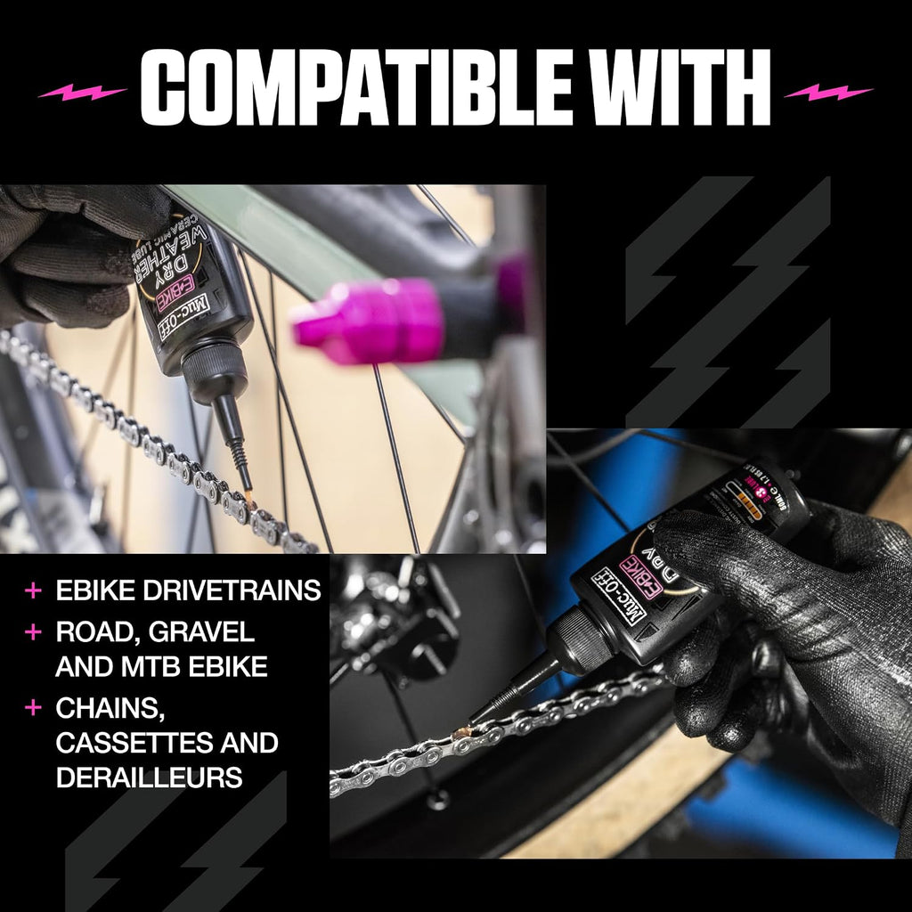 Ebike Dry Chain Lube, 1.7 Fl Oz - Bike Lube, Bike Chain Oil, Chain Wax for Dry Weather Conditions - Bike Lubricant for Electric Bikes | Ceramic Coating Bike Chain Oil for Electric Bikes, Reduces Friction and Excels in Dry Conditions
