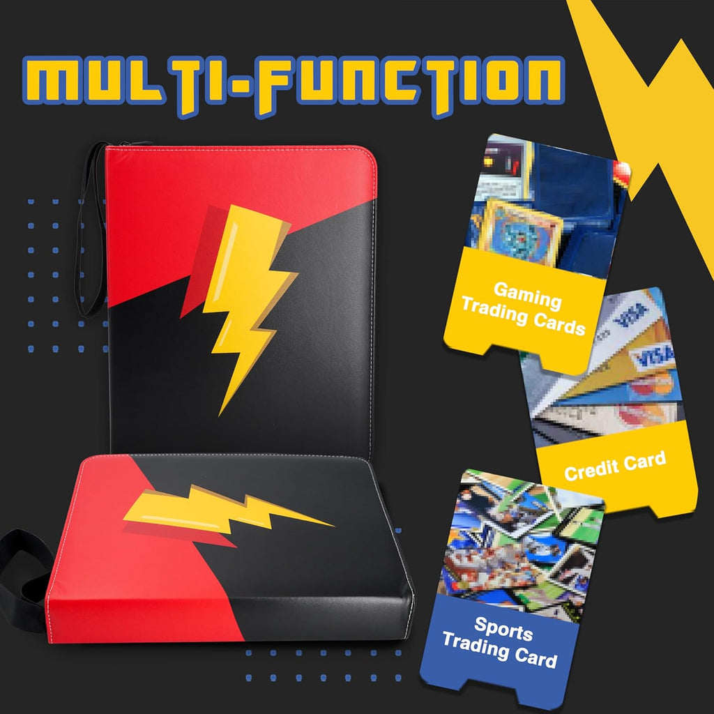 9 Pocket Waterproof Trading Card Binder, Trading Album Display Holder, Expandable, 720 Double Sided Pocket Album, Compatible with Yugioh, MTG and Other TCG Cards