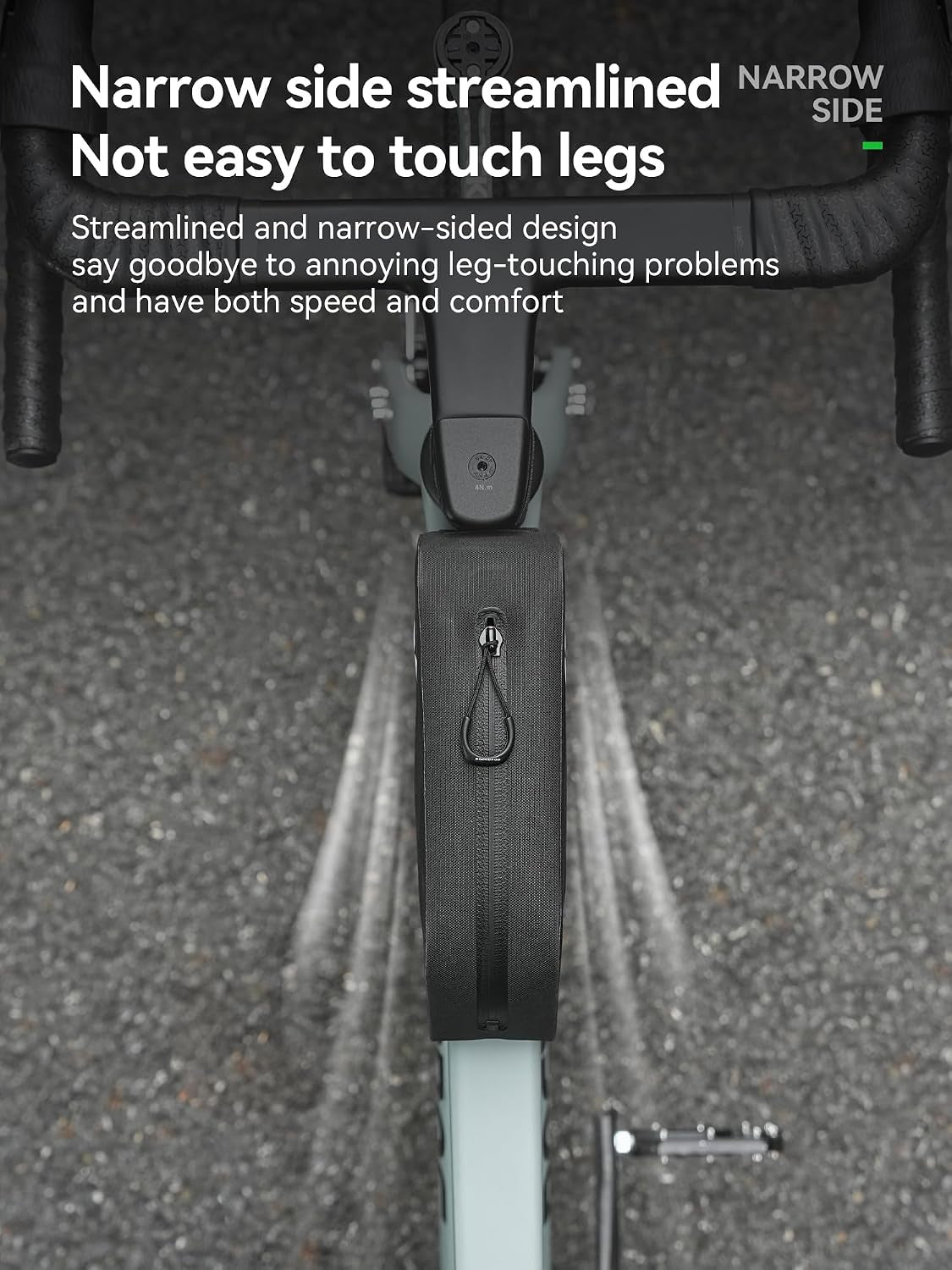 Top Tube Bike Frame Bag with Support Plate Waterproof Front Bag