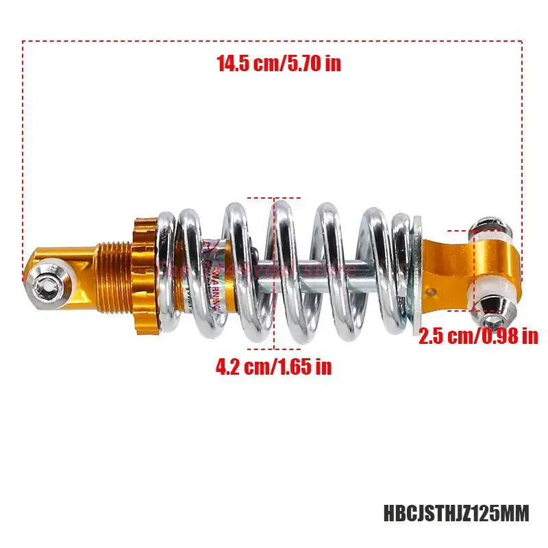 125Mm Rear Support Shock Absorber Rear Spring Shock Absorber Center Distance for Electric Bicycle Scooter E-Bike Accessories