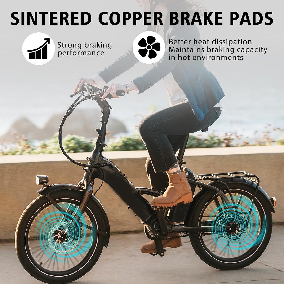 Brake Pads for Lectric XP Trike/Xpeak/Xpress/Xpedition/Xp Lite/Xp, Sintered Copper-Based Rear Front Disc Brake Pads, Sturdy Durable Electric Bike Brake Pads, E-Bike Accessories for Lectric