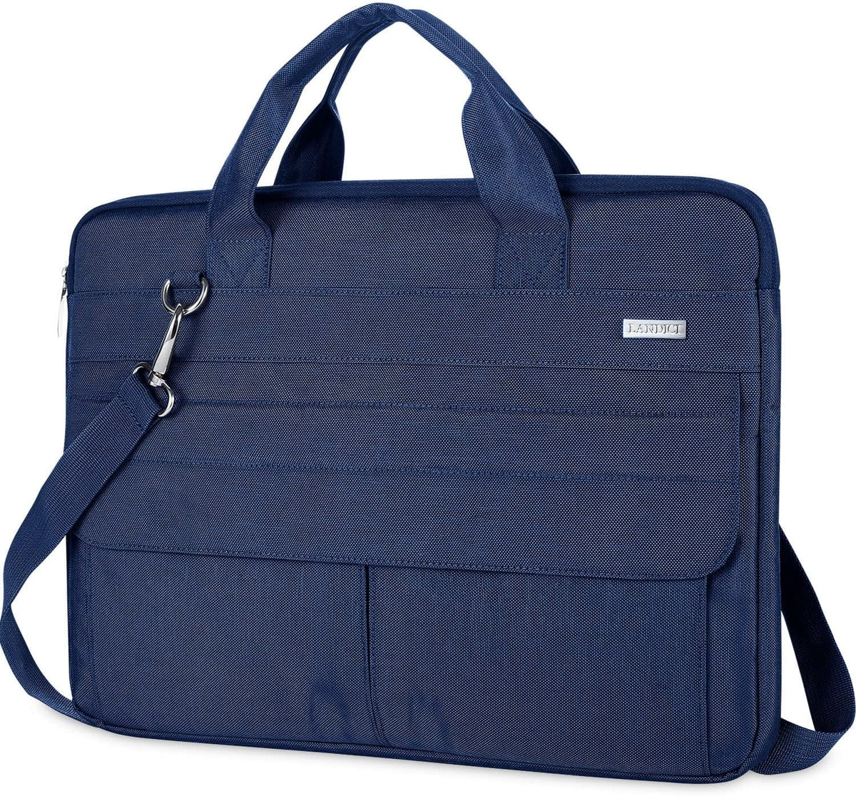 15.6 Inch Laptop Bag with Shoulder Strap, Water-Resistant, Blue
