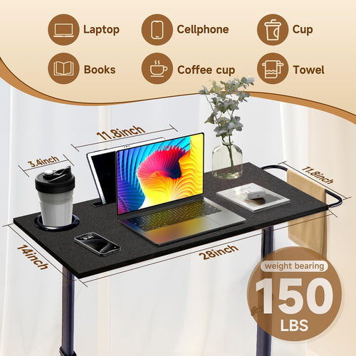 Adjustable Height Standing Desk for Walking Pad Treadmill，For Cycling | Stand Table for Treadmill Walking Pad, Bike/Walking Pad/Treadmill Trainer Desk Stand, Attachment, Bar for Walking Pad