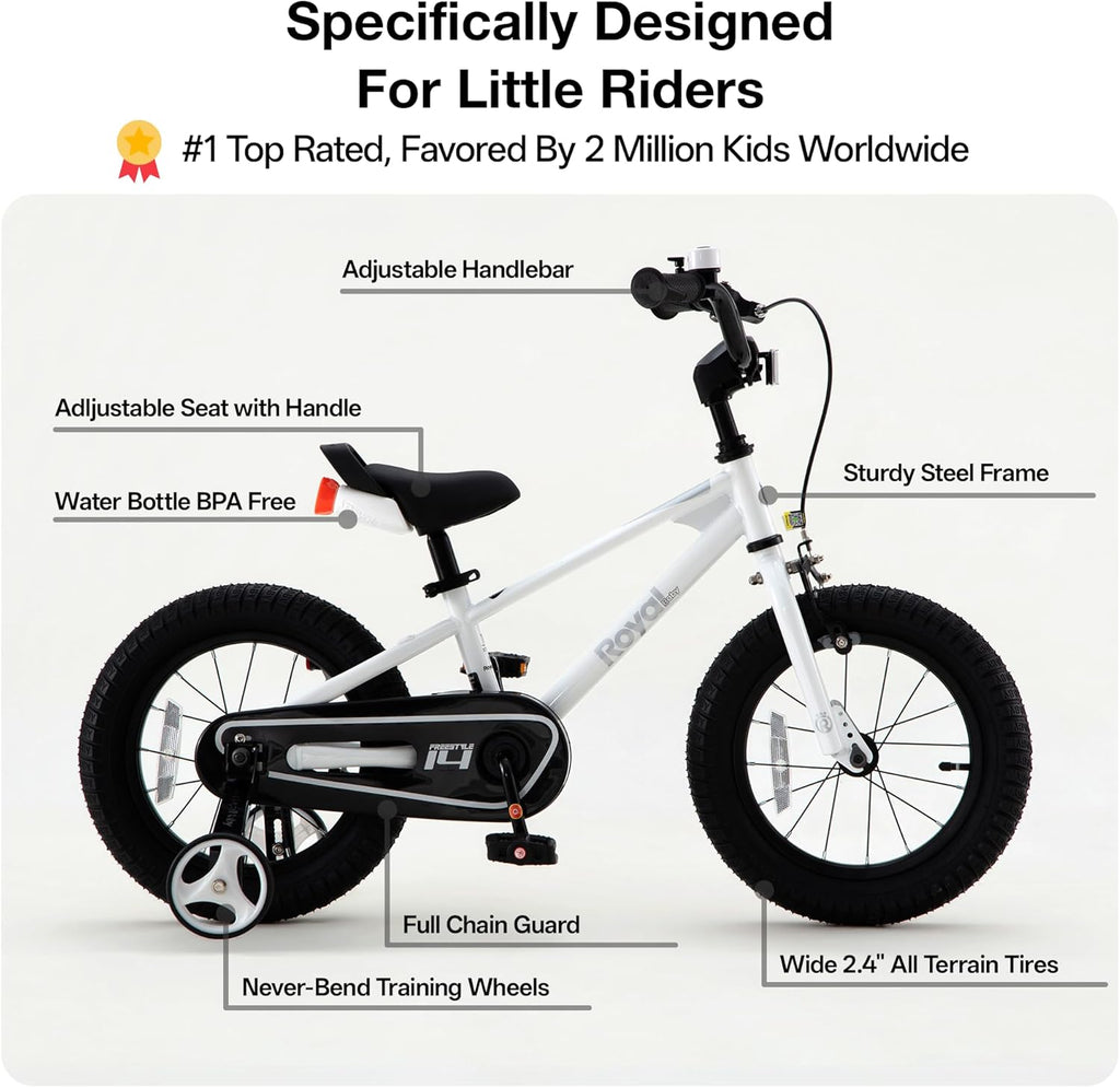 Freestyle Kids Bike for Boys Girls Ages 3-10 Years