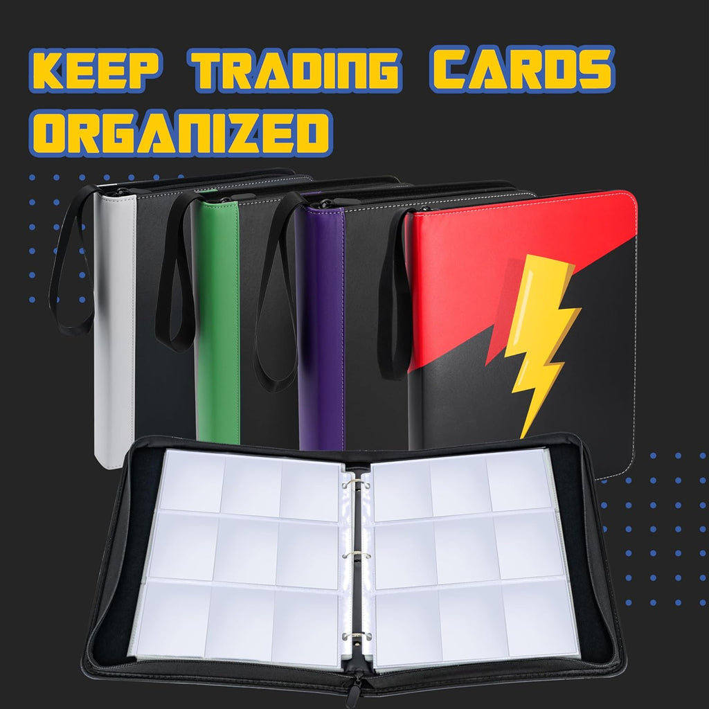9 Pocket Waterproof Trading Card Binder, Trading Album Display Holder, Expandable, 720 Double Sided Pocket Album, Compatible with Yugioh, MTG and Other TCG Cards