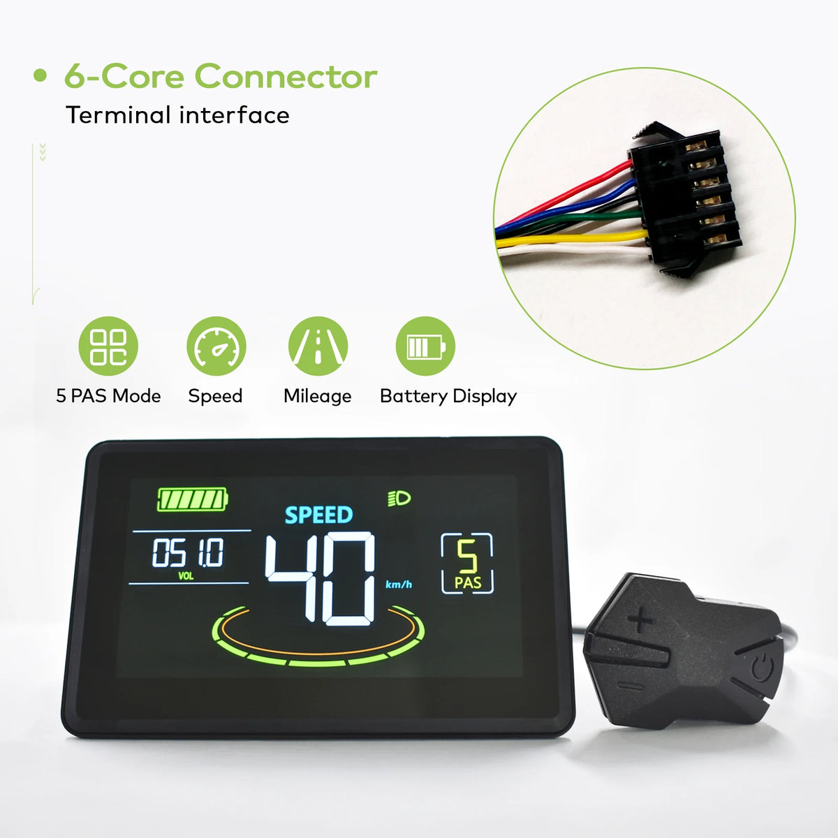 H6C Bicycle Computer Large Screen Led Cycling Computer Odometer Accurate Waterproof Bicycle Speedometer E Bike Accessories