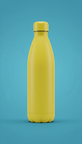 Vivid yellow insulated water bottle