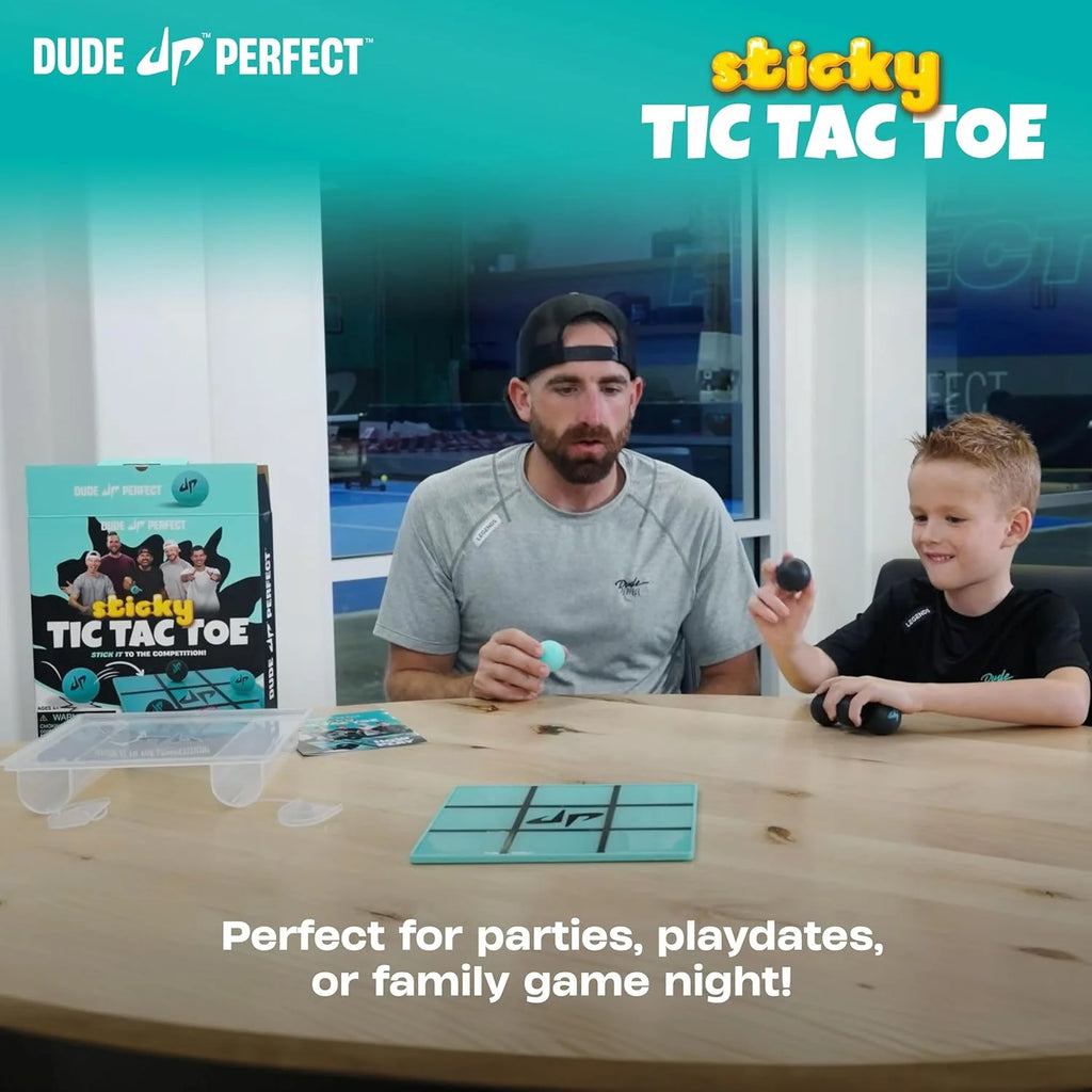 Sticky Tic Tac Toe, Kids Tabletop Activity, for Family Game Night, Perfect for a Gift and Parties, 2 Players, Ages 4+