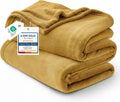 Bedsure Gentlesoft Gold Fleece Throw Blanket - 300GSM Blankets for Couch, Sofa, Bed, Soft Lightweight Plush Cozy Throws for Toddlers, 50X60 Inches